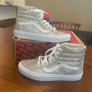 high top glitter vans